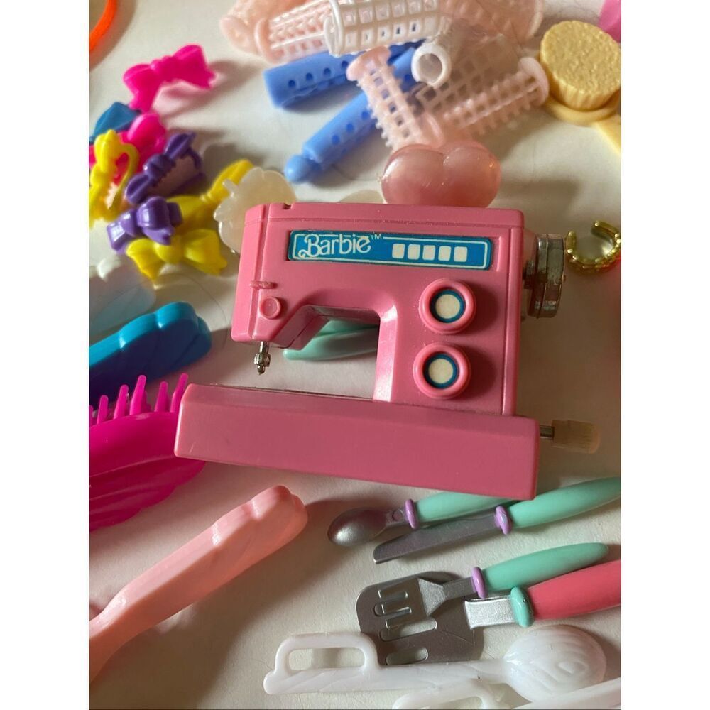 Vintage Barbie Accessories- Popcorn Maker Hair Kitchen Brushes 1980’s - Picture 5 of 7